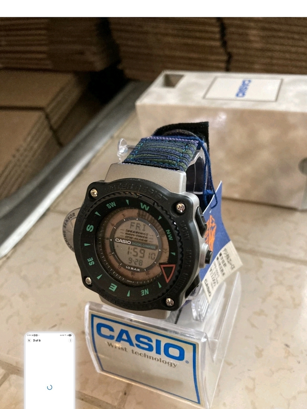 Casio Vintage Protrek DPX-200-1 Mens Watch Digital Compass - Picture 2 of 4